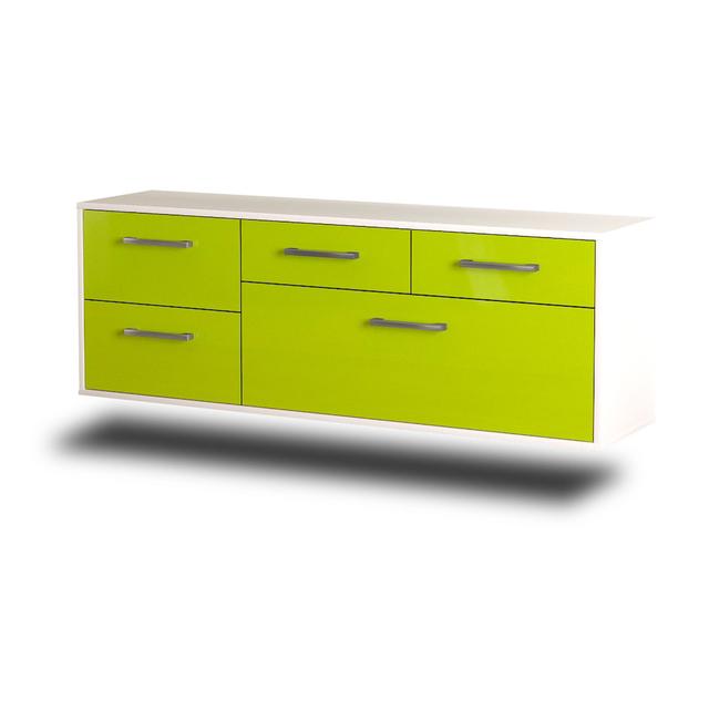 Fresno TV stand, color: black/anthracite, flying/metal handles, size: 92 x 49 x 35cm Brayden Studio Colour: Green/White on Productcaster.