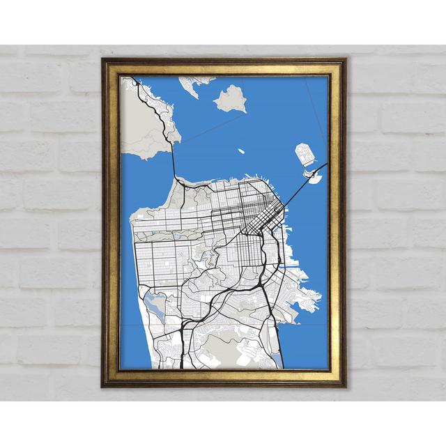 Retro Map Of The City 3 Framed Print Breakwater Bay Size: 42cm H x 29.7cm W x 1.5cm D on Productcaster.