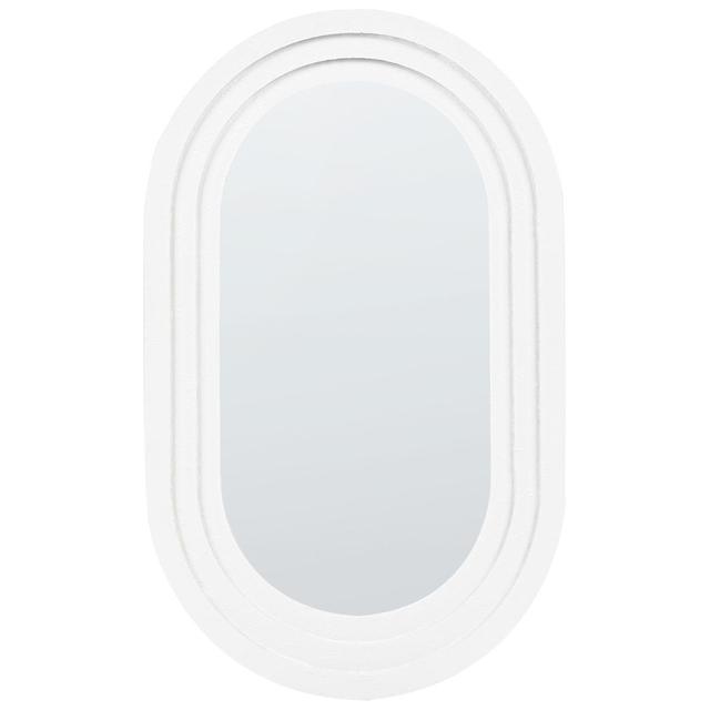 Wall Mirror 69 cm Almin Latitude Run Finish: White on Productcaster.