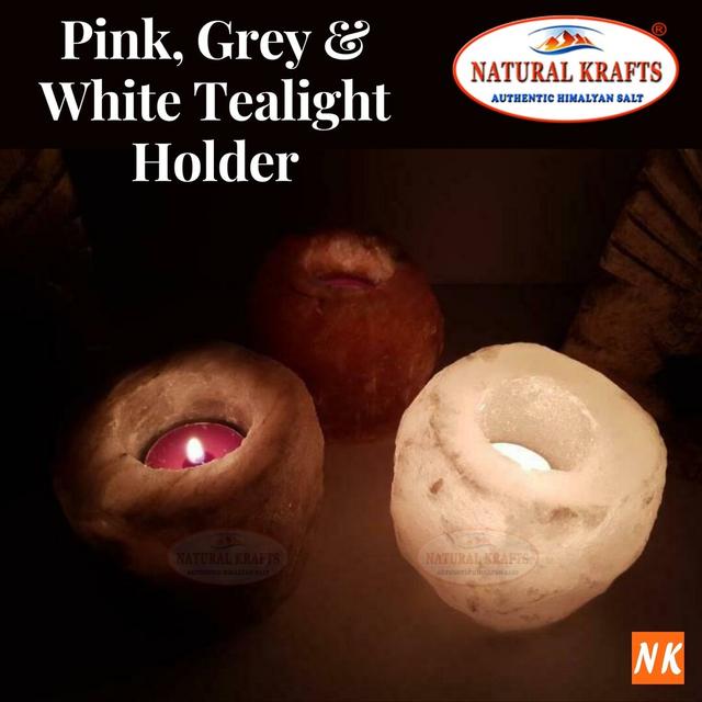 Himalayan Salt Natural Stone Tealight (Set of 4) Natural Krafts on Productcaster.