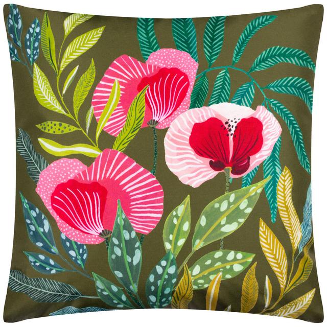 Indoor / Outdoor Floral Square Throw Cushion Make It A Home on Productcaster.