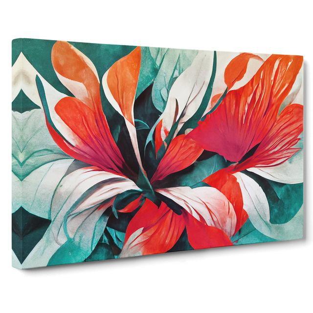 Flower - Wrapped Canvas Graphic Art Marlow Home Co. on Productcaster.