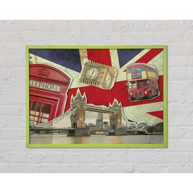 Fincham Union Jack London Icons - Single Picture Frame Art Prints Ophelia & Co. Size: 42cm H x 59.7cm W x 2cm D on Productcaster.