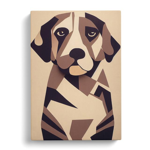 Portrait of a Dog Abstract - Wrapped Canvas Graphic Art George Oliver Size: 60cm H x 40cm W on Productcaster.