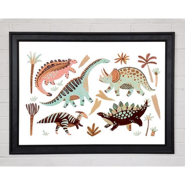 The Dinosaur Gathering Framed Print Isabelle & Max Size: 84.1cm H x 118.9cm W x 1.5cm D on Productcaster.