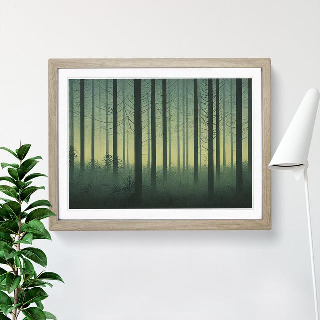 Hopeful Forest - Single Picture Frame Print Alpen Home Size: 25cm H x 34cm W x 2cm D, Frame Colour: Oak on Productcaster.