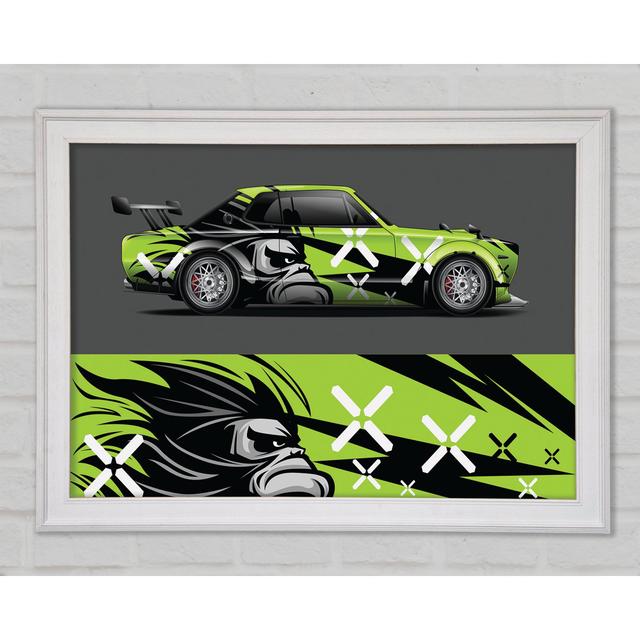 The Green Race Car Framed Print Williston Forge Size: 42cm H x 59.7cm W x 1.5cm D on Productcaster.