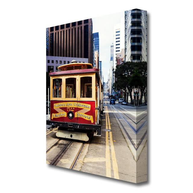 Cable Car 3 San Francisco - Photographic Print on Canvas East Urban Home Size: 121.9cm H x 243.8cm W on Productcaster.