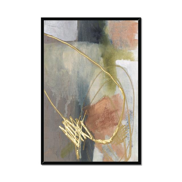 Burnished Loops II by Jennifer Goldberger - Wrapped Canvas Painting Print Wade Logan Format: Black Framed Paper Print, Size: 50cm H x 34cm W on Productcaster.