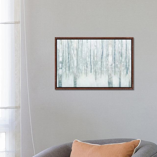 Leinwandbild Birches in Winter II von Julia Purinton in Grau East Urban Home Größe: 45,72 cm H x 66,04 cm B x 3,81 cm T, Format: Klassischer Schattenf on Productcaster.