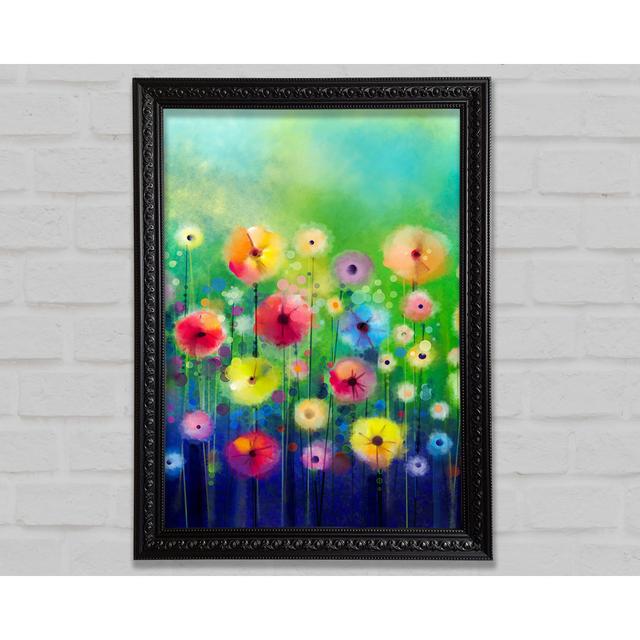 Psychedelic Flower Garden Framed Print Bright Star Size: 42cm H x 59.7cm W on Productcaster.