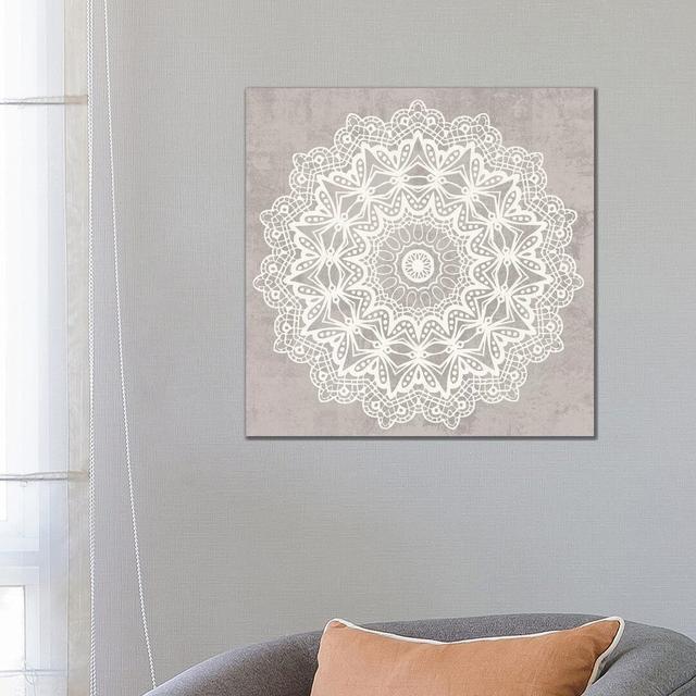 Contemporary Lace Neutral VI v2 Vintage by Moira Hershey - Wrapped Canvas Graphic Art Latitude Vive Size: 66.04cm H x 66.04cm W x 1.91cm D on Productcaster.