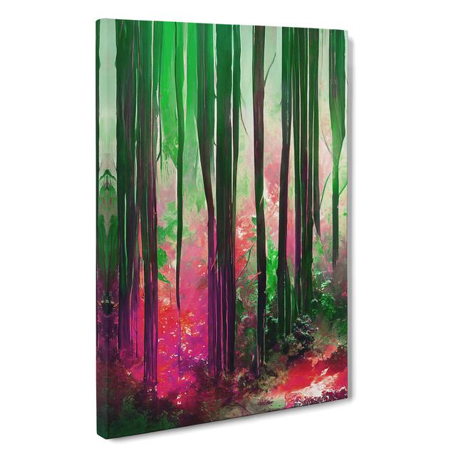 Forest Composition No.1 Abstract - Wrapped Canvas Painting Alpen Home Size: 60cm H x 40cm W x 3cm D on Productcaster.