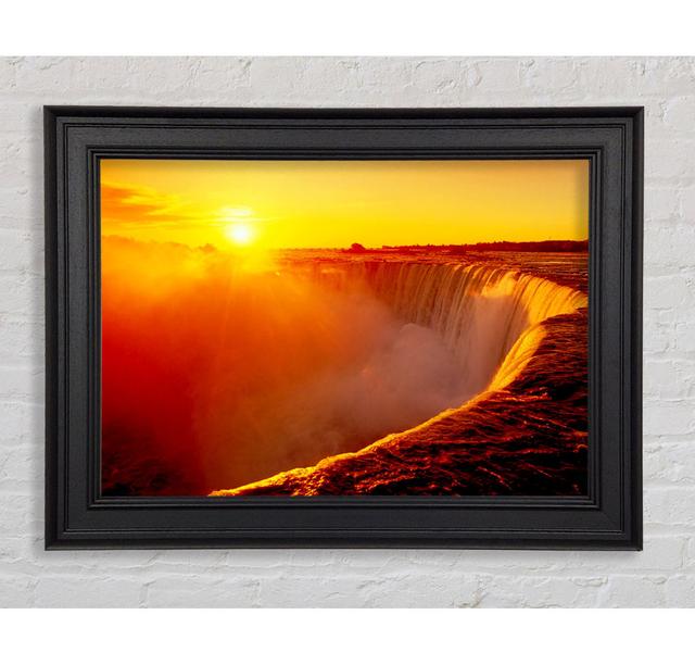 Sunsets Over Niagara Falls Framed Print Union Rustic Size: 100cm H x 141.4cm W on Productcaster.