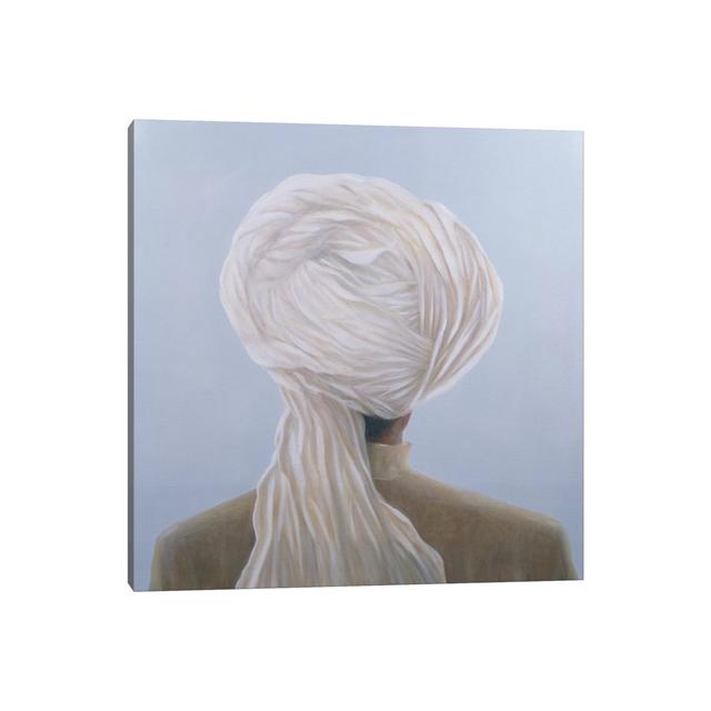 White Turban by Lincoln Seligman - Wrapped Canvas Painting ClassicLiving Size: 45.72cm H x 45.72cm W x 3.81cm D on Productcaster.