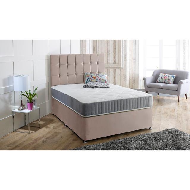 Jeanette Divan Bed & Headboard Fairmont Park Size: Double (4'6), Colour: Steel Grey on Productcaster.