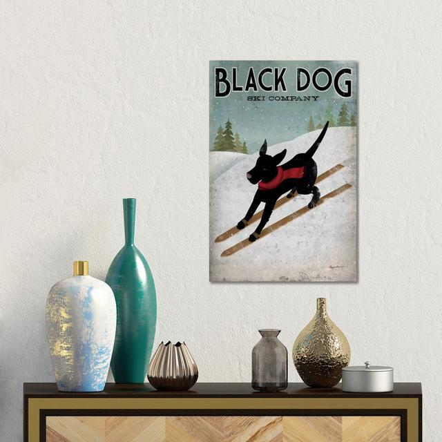 Black Dog Ski Co. I by Ryan Fowler - Print on Canvas Union Rustic Format: Wrapped Canvas, Size: 45.72cm H x 30.48cm W x 1.9cm D on Productcaster.