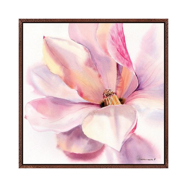 Magnolia Flower by HomelikeArt - Gallery-Wrapped Canvas Giclée on Canvas Lark Manor Size: 93.98cm H x 93.98cm W, Format: Classic Wood Floater Framed on Productcaster.