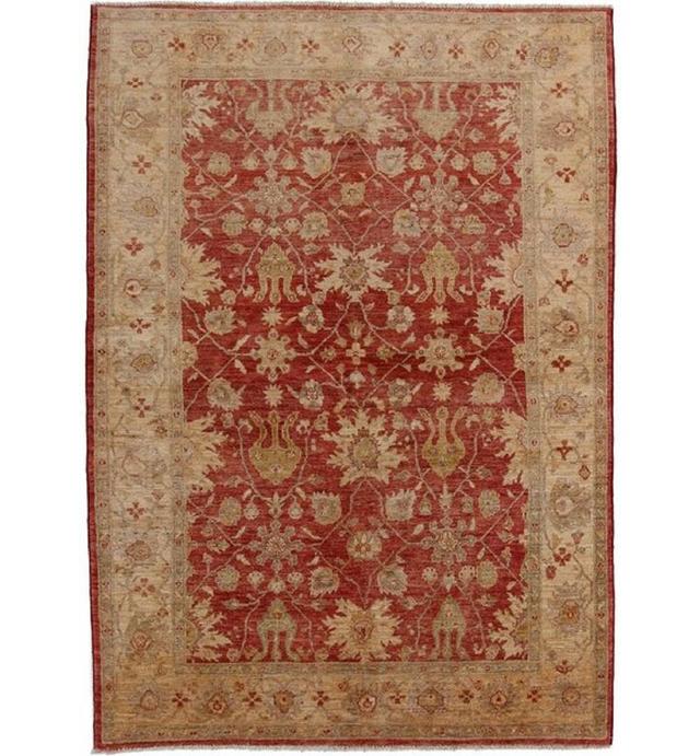 Handwoven Wool Red Rug Carpetfine on Productcaster.