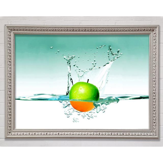 Orange Or Apple Splash - Single Picture Frame Art Prints Bright Star Size: 59.7cm H x 84.1cm W x 3cm D on Productcaster.