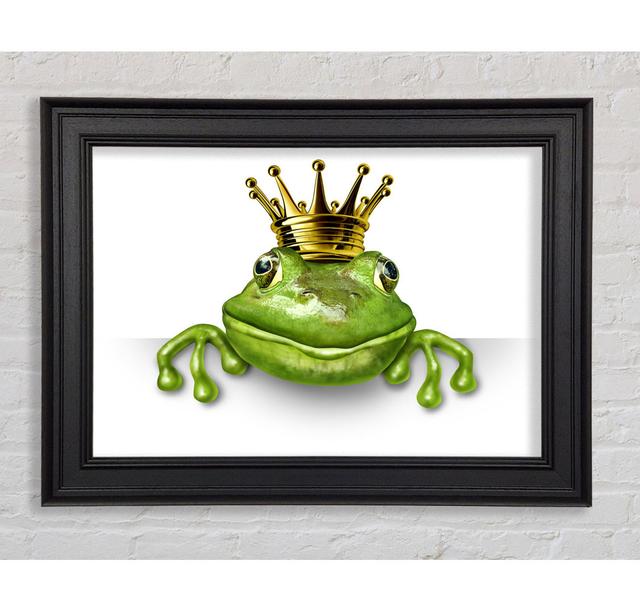 The King Frog Framed Print Happy Larry Size: 84.1cm H x 142.2cm W on Productcaster.