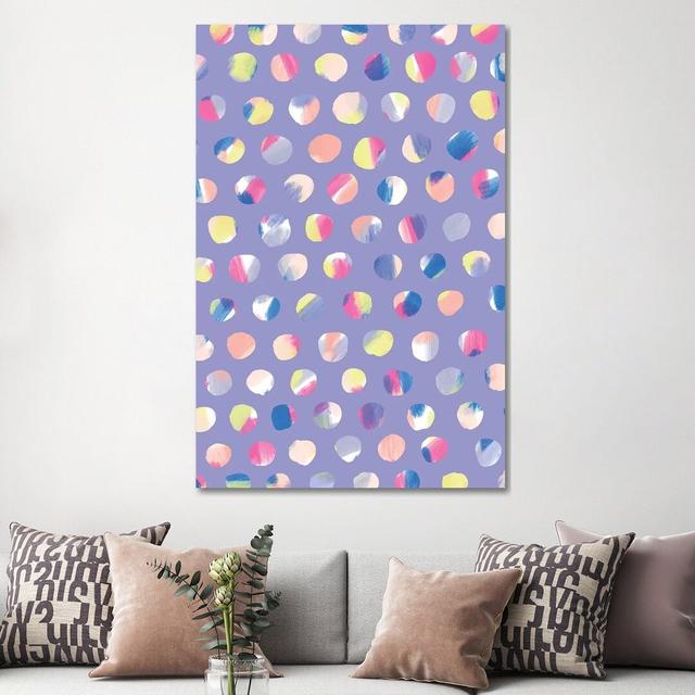 Painted Dots by Nadia Hassan - Wrapped Canvas Art Prints Metro Lane Size: 152.4cm H x 101.6cm W x 3.81cm D on Productcaster.