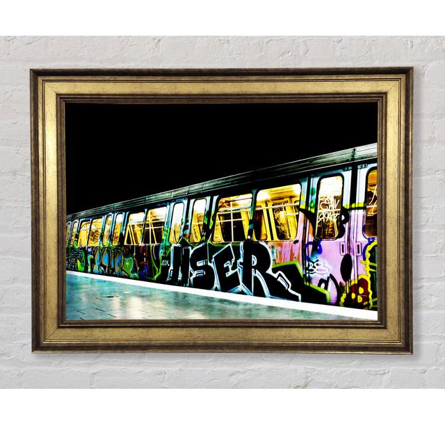 Underground Graffiti Tube - Single Picture Frame Art Prints Bright Star Size: 59.7cm H x 84.1cm W x 8cm D on Productcaster.