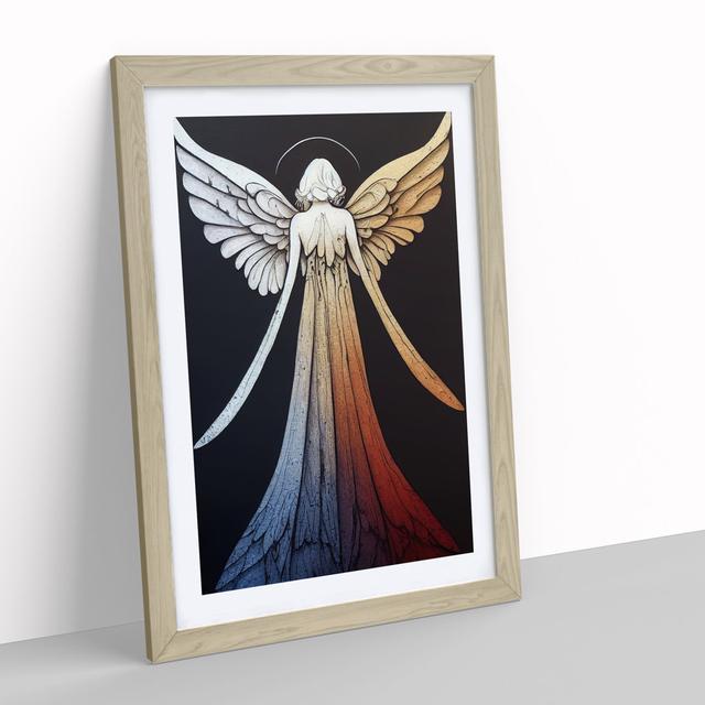 Peaceful Angel Maturi Size: 48cm H x 36cm W, Format: Oak Framed on Productcaster.