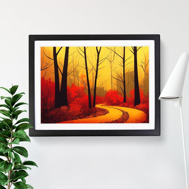 Blissful Autumn Forest - Picture Frame Graphic Art Alpen Home Size: 34cm H x 46cm W x 2cm D, Format: Black on Productcaster.