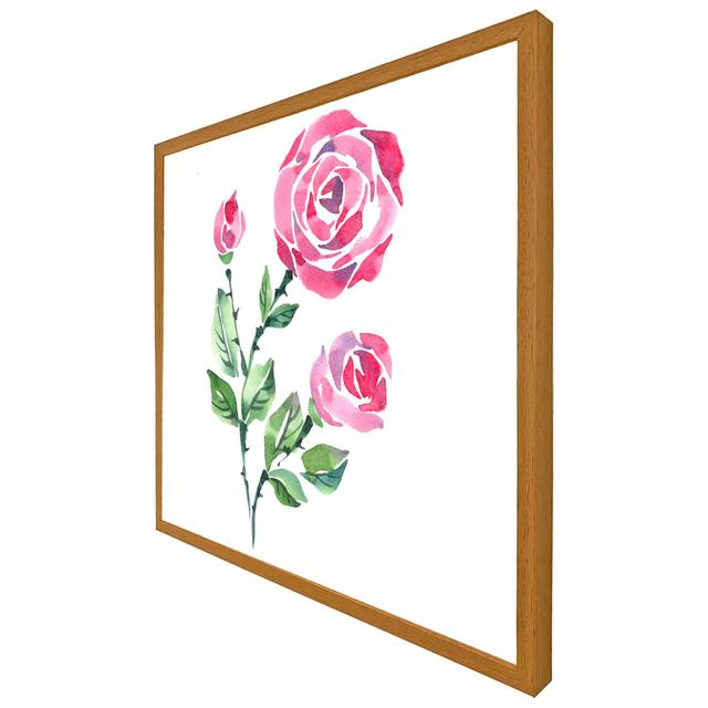 Adar Rose Print - Single Picture Frame Art Prints Bay Isle Home Size: 51cm H x 51cm W x 4cm D, Frame Colour: Oak Framed on Productcaster.