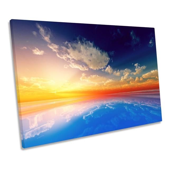 Seascape Ocean Sea Sunset CANVAS WALL ART Print Picture Highland Dunes Size: 30.5cm H x 45.7cm W on Productcaster.