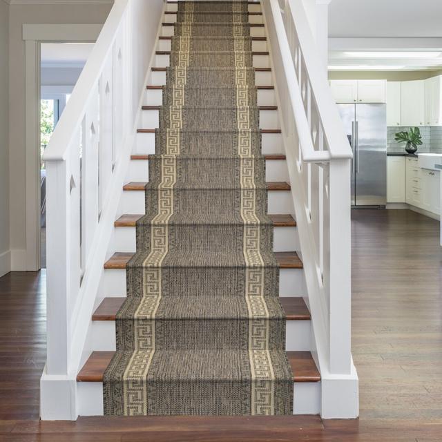 Stair Runner Almazan Hand Woven Area Rug Rosalind Wheeler Rug Size: Runner 810cm x 80cm on Productcaster.