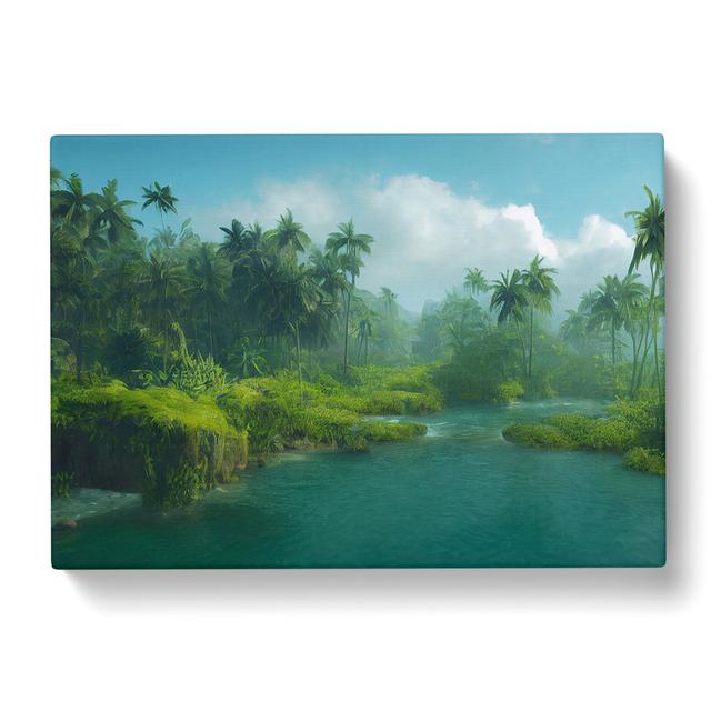 Tropical Forest Beach Vol.1 - Wrapped Canvas Graphic Art ClassicLiving Size: 40cm H x 60cm W x 3cm D on Productcaster.