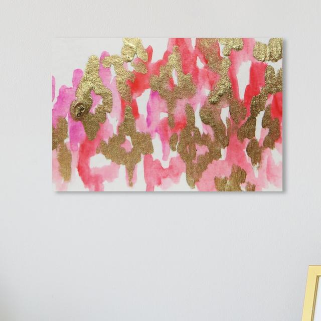 'Pink Palaris' Graphic Art on Wrapped Canvas East Urban Home Size: 76.2 cm H x 114.3 cm W on Productcaster.