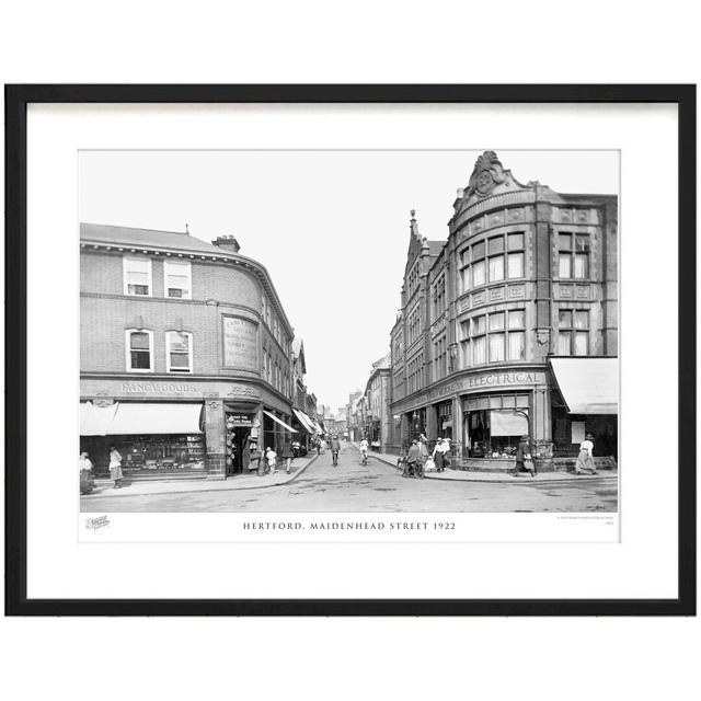 'Hertford, Maidenhead Street 1922' by Francis Frith - Picture Frame Photograph Print on Paper The Francis Frith Collection Size: 28cm H x 36cm W x 2.3 on Productcaster.