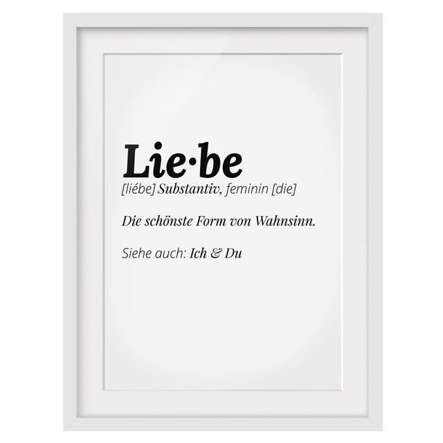 The Definition of Love Framed Print East Urban Home Rahmenoptionen: Matt white, Size: 70cm H x 50cm W on Productcaster.