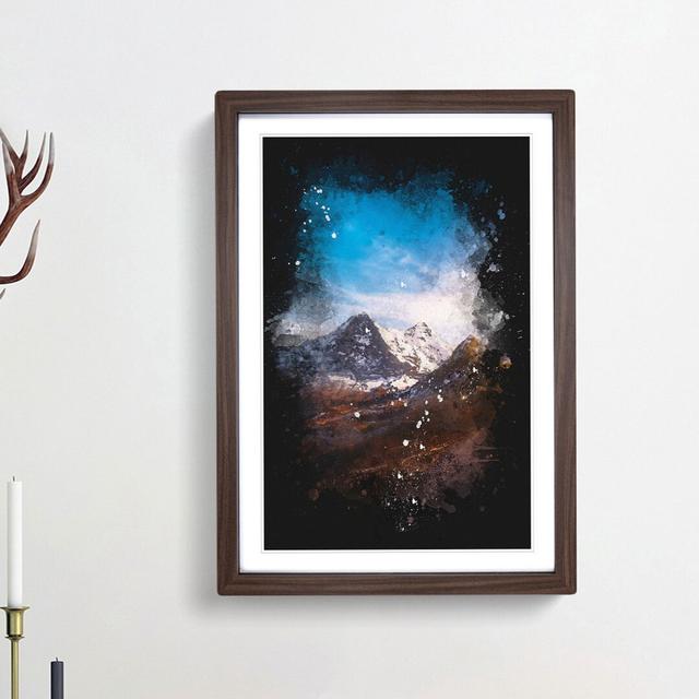 Mountains in Switzerland - Picture Frame Graphic Art Print East Urban Home Frame Option: Walnut Framed, Size: 33cm H x 24cm W x 2cm D on Productcaster.