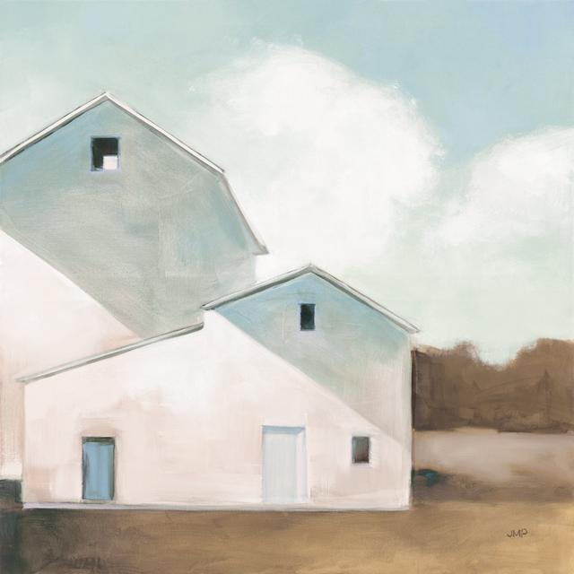 Barn Shadows Neutral by Julia Purinton - Wrapped Canvas Art Prints Brambly Cottage Size: 30cm H x 30cm W x 3.8cm D on Productcaster.