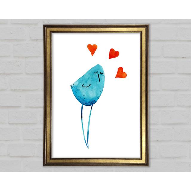 Bird Of Love - Print Ophelia & Co. Format: Gold Framed Paper, Size: 42cm H x 29.7cm W x 1.5cm D on Productcaster.