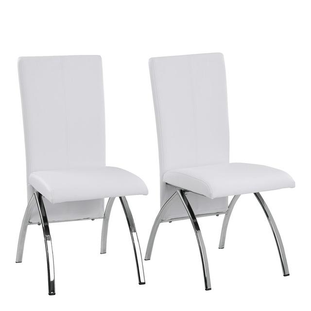 Upholstered Dining Chair (Set of 4) Metro Lane Upholstery Colour: White on Productcaster.