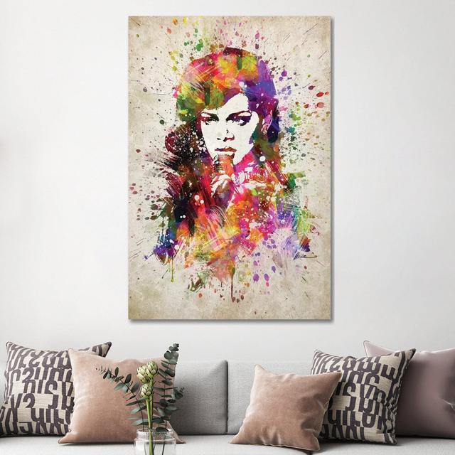 Rihanna by Aged Pixel - Wrapped Canvas Painting Rosdorf Park Size: 152.4cm H x 101.6cm W x 3.81cm D on Productcaster.