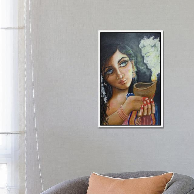 Noor by Sangeetha Bansal - Gallery-Wrapped Canvas Giclée on Canvas Lark Manor Format: White Framed, Size: 66.04cm H x 45.72cm W on Productcaster.