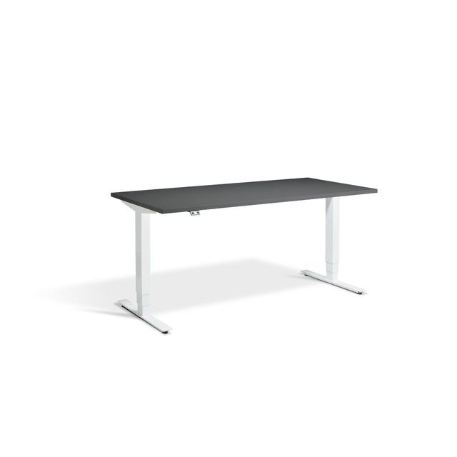 Trexler Standing Desk Ebern Designs Size: 1300cm H x 1800cm W x 800cm D, Frame Colour: Graphite/White on Productcaster.