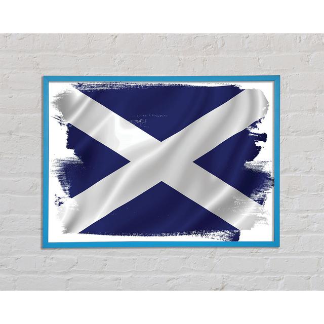 Scottish Flag 1 Williston Forge Size: 21cm H x 29.7cm W x 2cm D, Format: Blue Framed Paper on Productcaster.