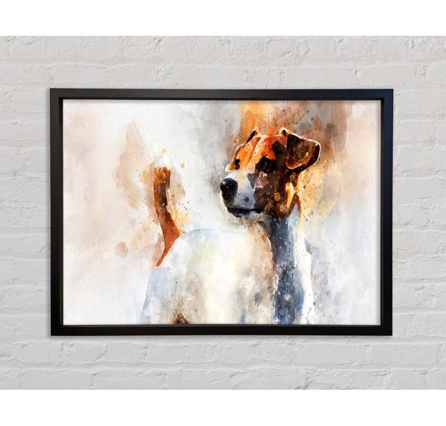 The Jack Russell Splatter - Single Picture Frame Art Prints on Canvas Rosalind Wheeler Size: 100cm H x 141.4cm W x 3.3cm D on Productcaster.