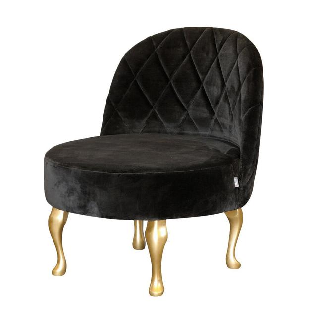 Baroque Cocktail Chair Happy Barok Upholstery Colour: Black on Productcaster.