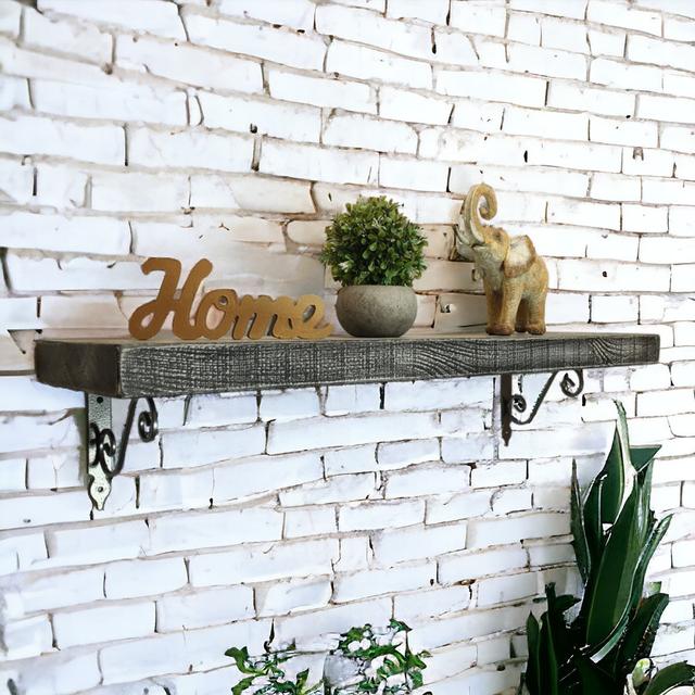 Frankllin Bracket Shelf ClassicLiving Finish: Grey, Size: 14cm H x 40cm W x 17.5cm D on Productcaster.