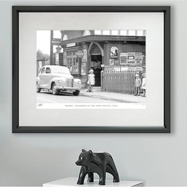 'Moore, Children by the Post Office C1952' - Picture Frame Photograph Print on Paper The Francis Frith Collection Size: 45cm H x 60cm W x 2.3cm D on Productcaster.