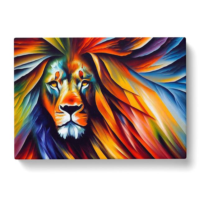 Lion Painting Vol.3 Abstract - Wrapped Canvas Graphic Art Latitude Vive Size: 35cm H x 50cm W x 3cm D on Productcaster.