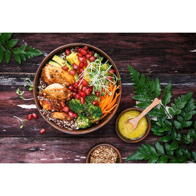 Buddha Bowl by Asab974 - Wrapped Canvas Photograph Ebern Designs Size: 30cm H x 46cm W x 3.8cm D on Productcaster.